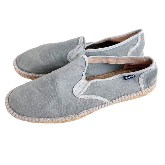 Viscata Barcelona Gray Espadrille Flats Sz 45 Sz 12 - Picture 5 of 10